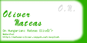 oliver mateas business card